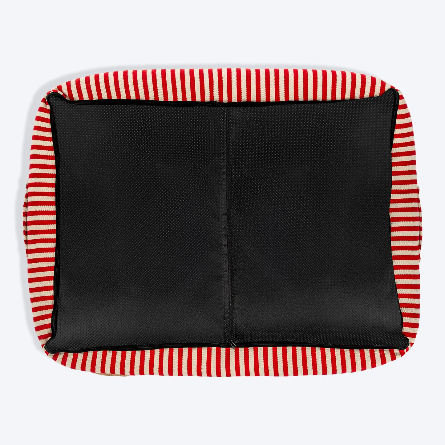 HUFT Bear Stripes Lounger Bed For Dog - Red & Ivory - Heads Up For Tails