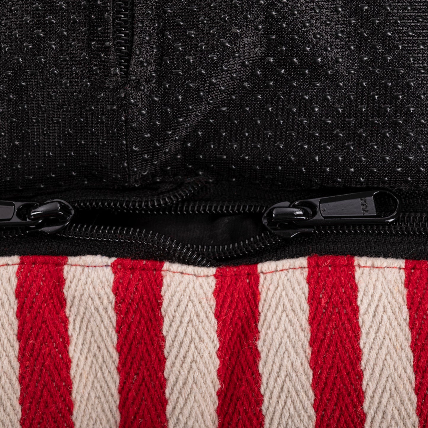 HUFT Bear Stripes Lounger Bed For Dog - Red & Ivory - Heads Up For Tails