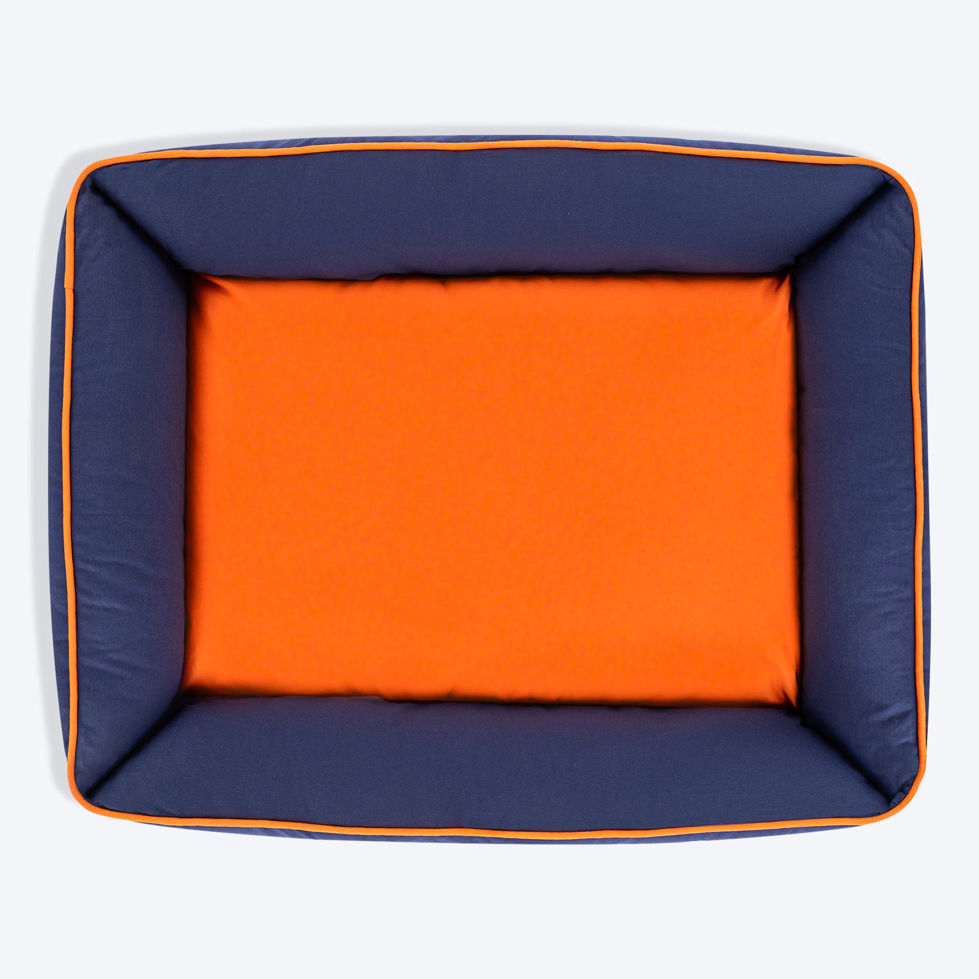 HUFT Woofie Classic Lounger Bed For Dog - Blue & Orange - Heads Up For Tails