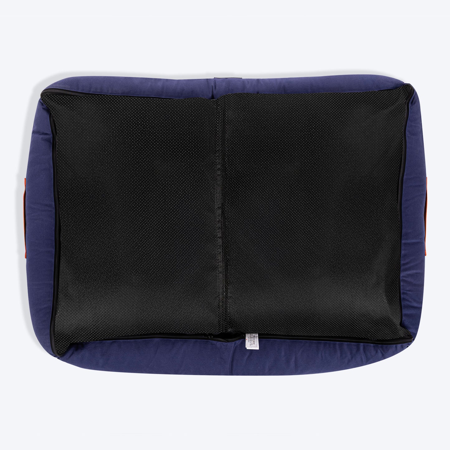 HUFT Woofie Classic Lounger Bed For Dog - Blue & Orange - Heads Up For Tails