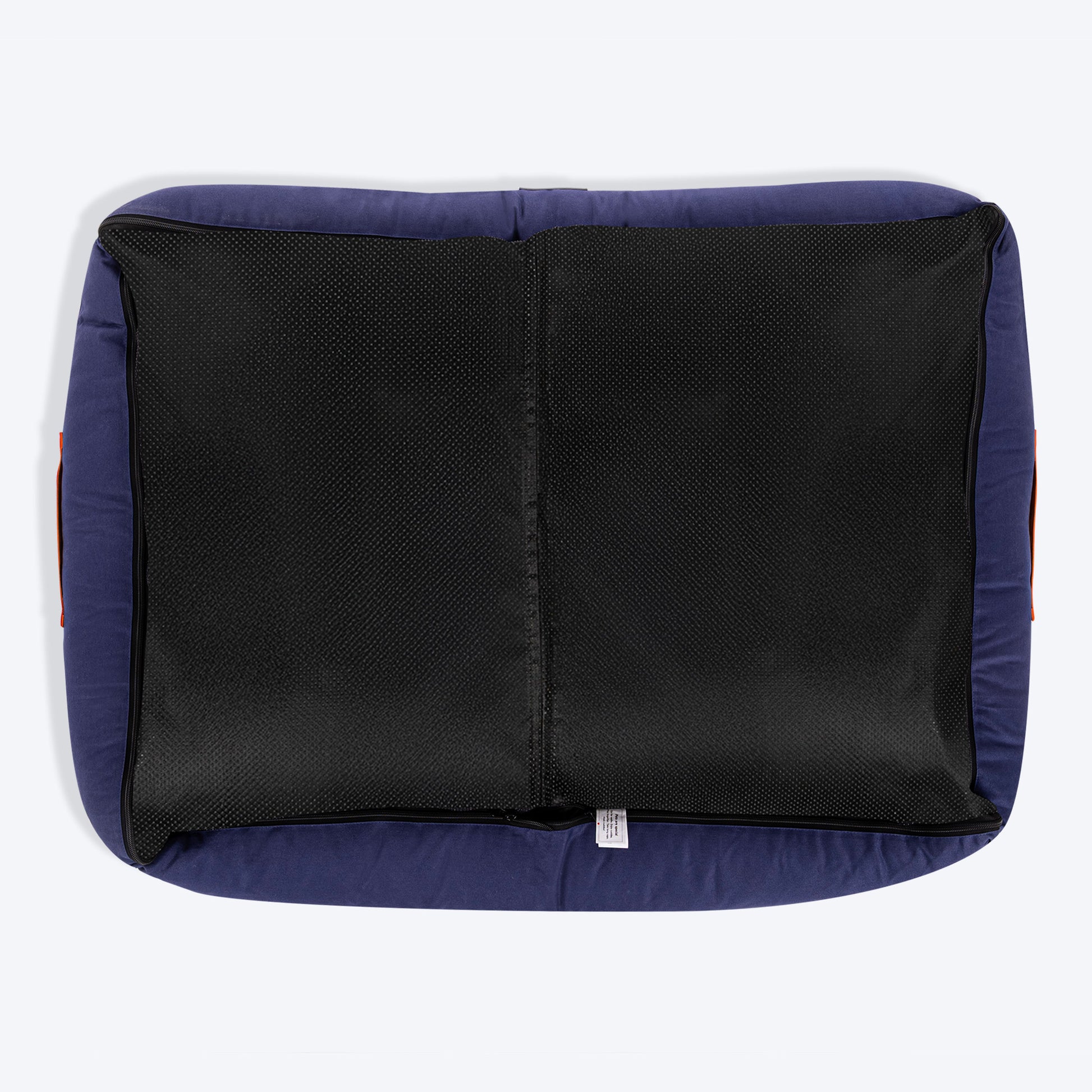 HUFT Woofie Classic Lounger Bed For Dog - Blue & Orange - Heads Up For Tails