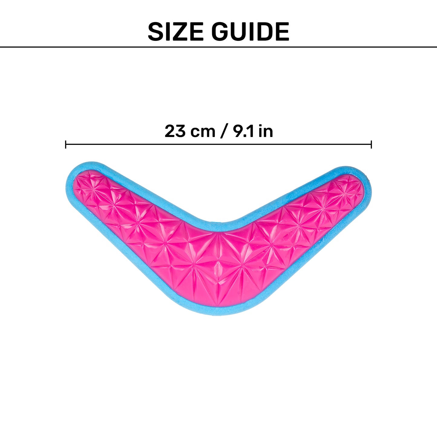 Dash Dog Back-Track Boomerang Chew Toy For Dog - Pink - Heads Up For Tails