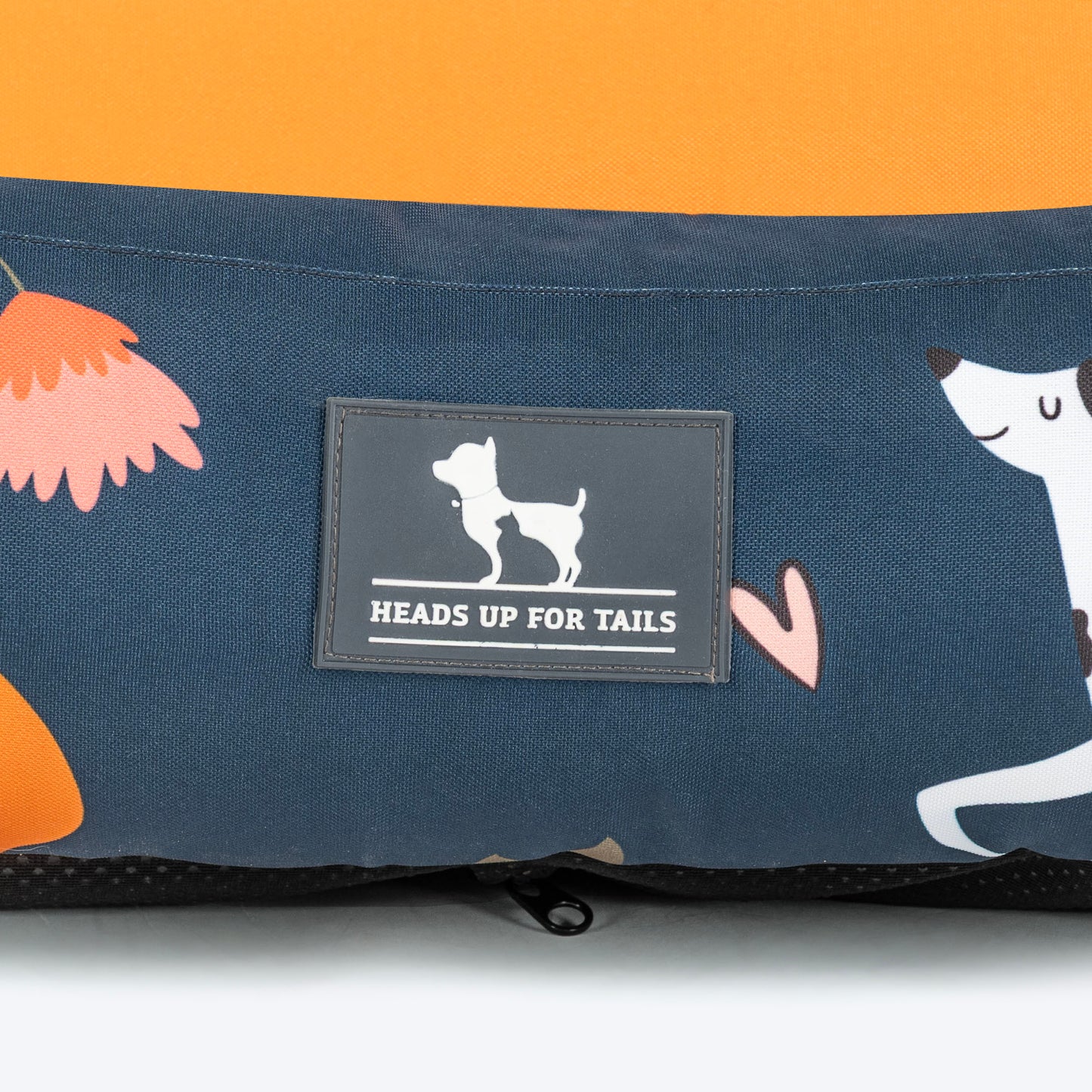HUFT Dogs in Bloom Lounger Bed For Dog - Navy Blue - Heads Up For Tails