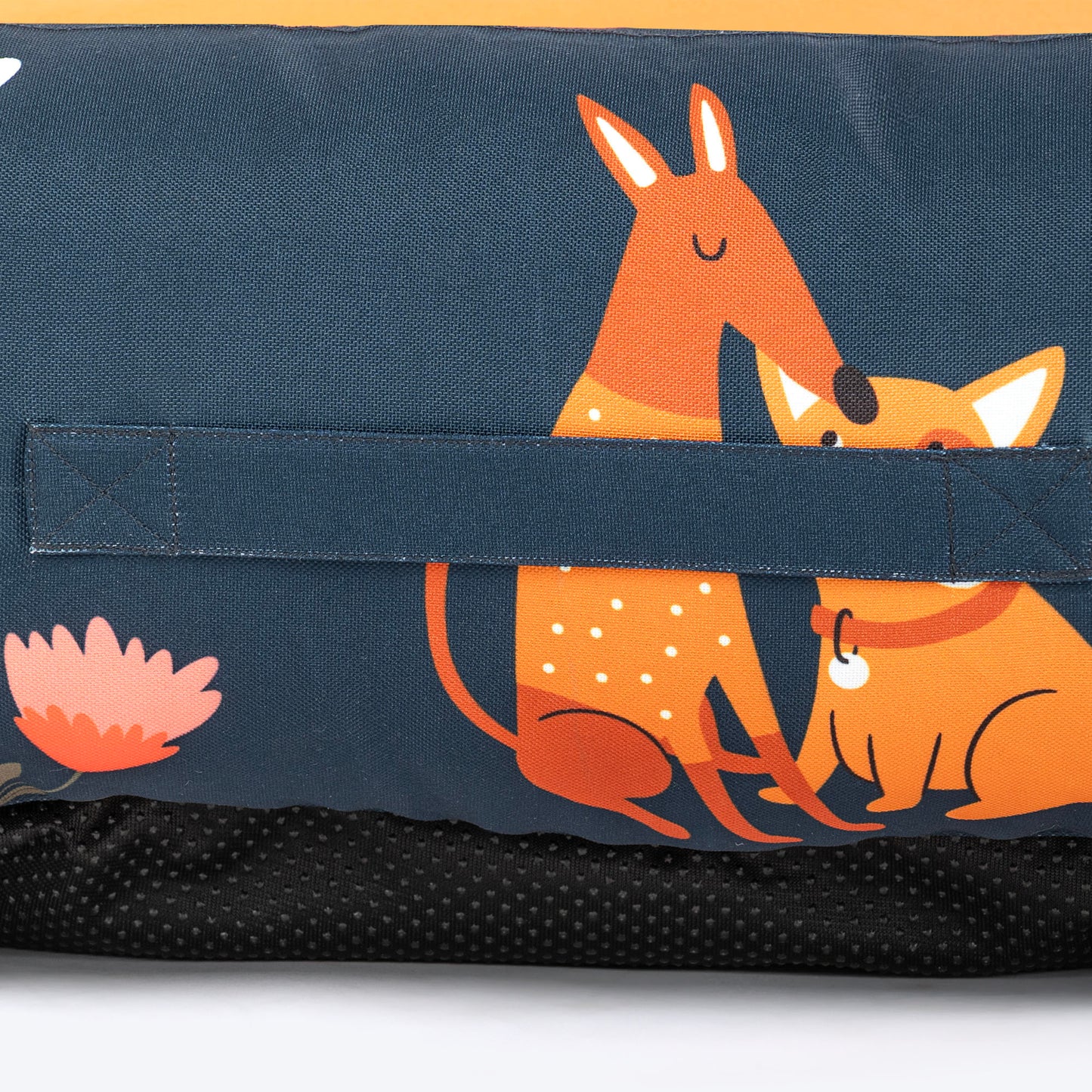 HUFT Dogs in Bloom Lounger Bed For Dog - Navy Blue - Heads Up For Tails