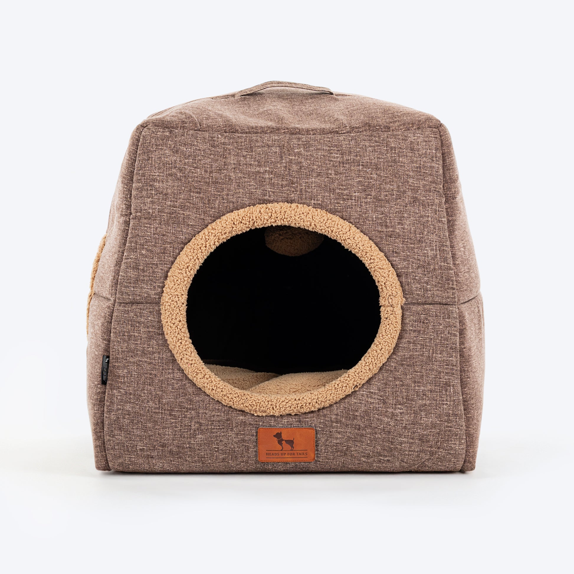 HUFT Furbulous Tent Bed For Cat - Brown & Beige - Heads Up For Tails