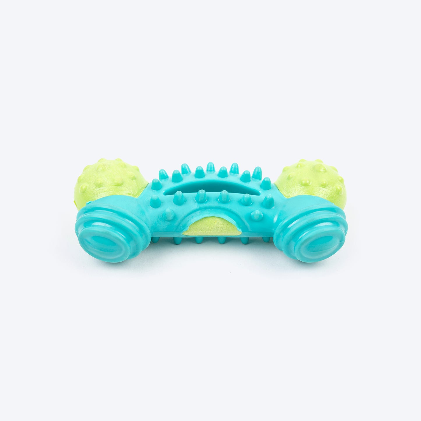 Dash Dog Crunch-A-Bone Chew Toy For Dog - Green & Turquoise - Heads Up For Tails
