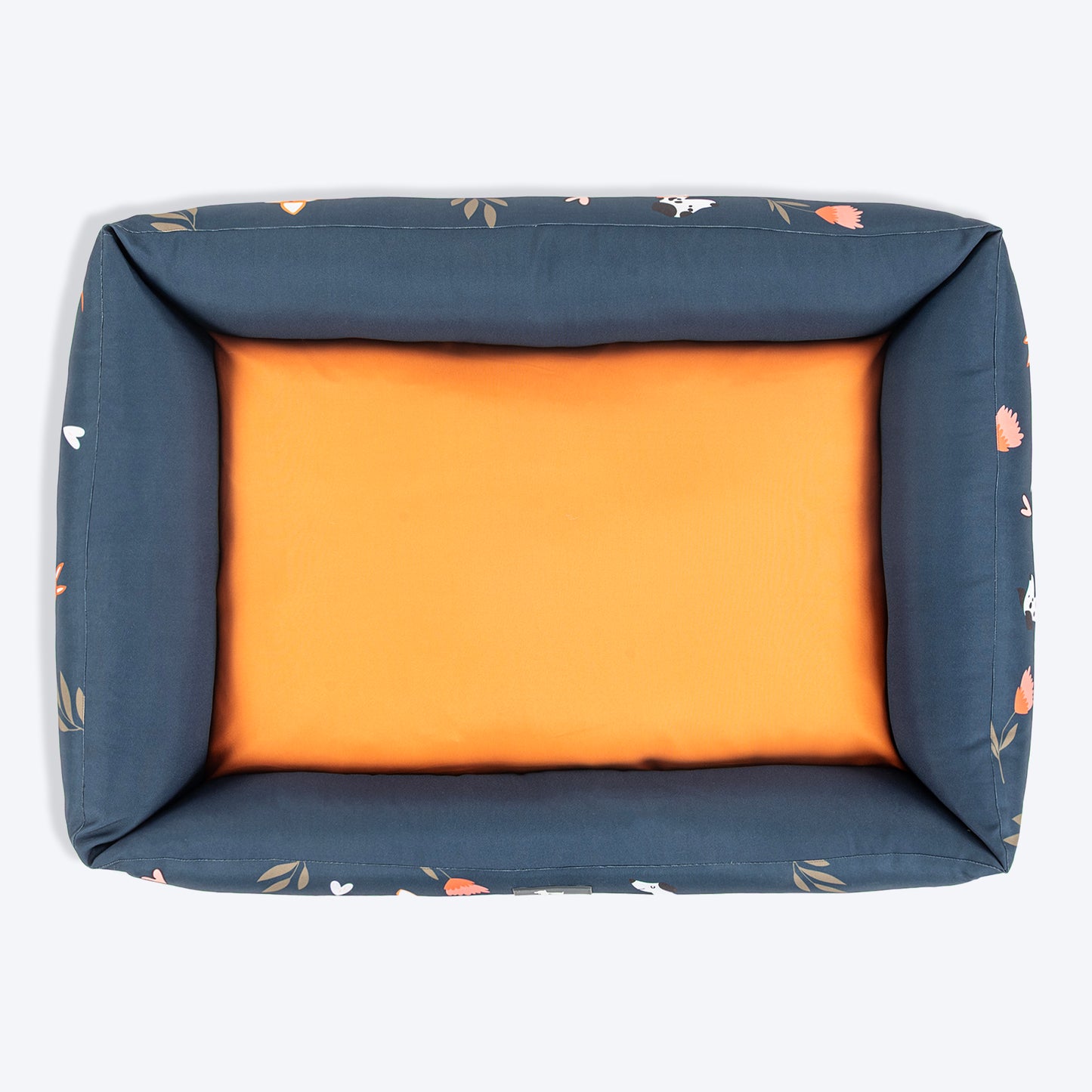 HUFT Dogs in Bloom Lounger Bed For Dog - Navy Blue - Heads Up For Tails