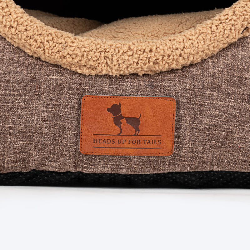 HUFT Furbulous Tent Bed For Cat - Brown & Beige - Heads Up For Tails