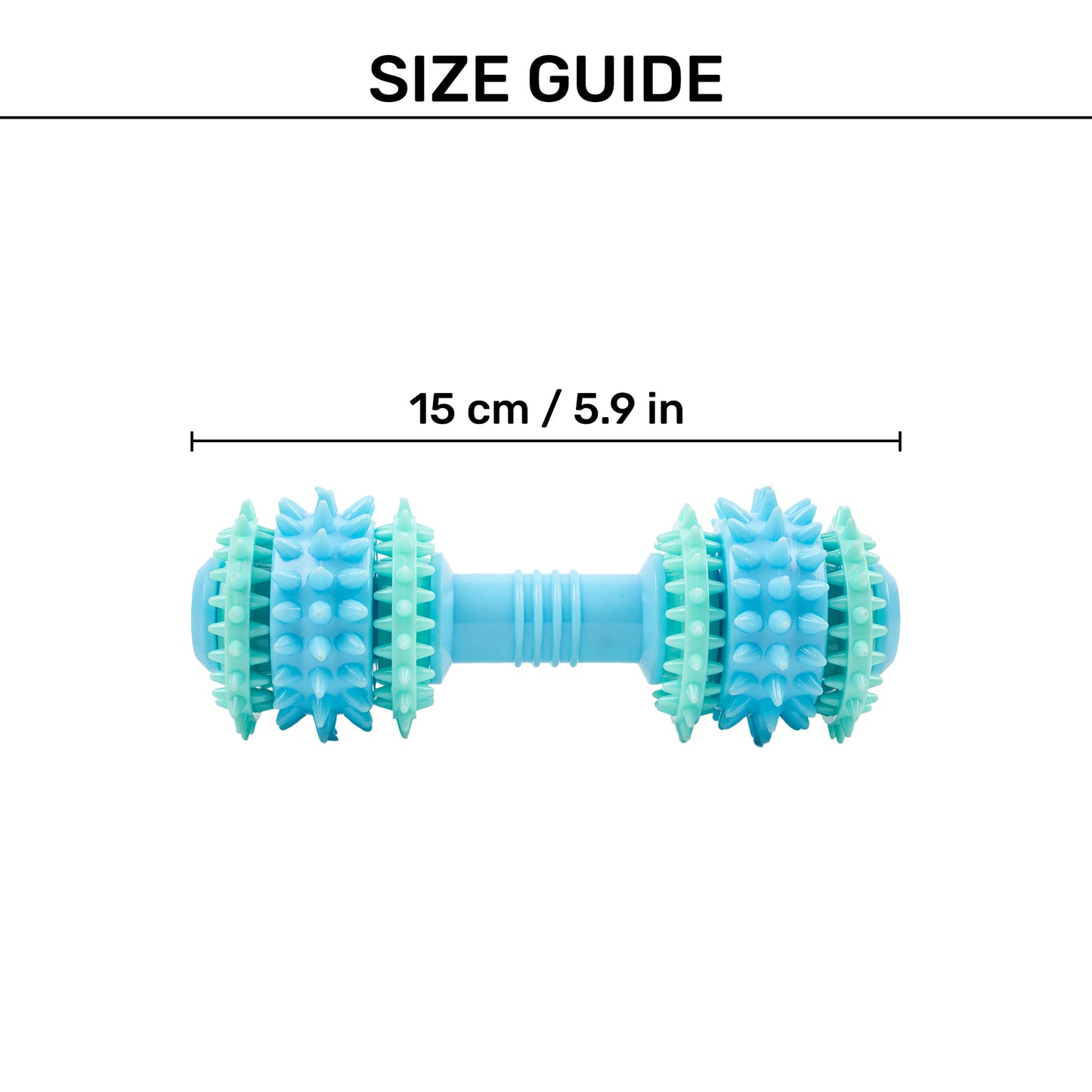Dash Dog Daring Dumbbell Chew Toy For Dog - Blue - Heads Up For Tails