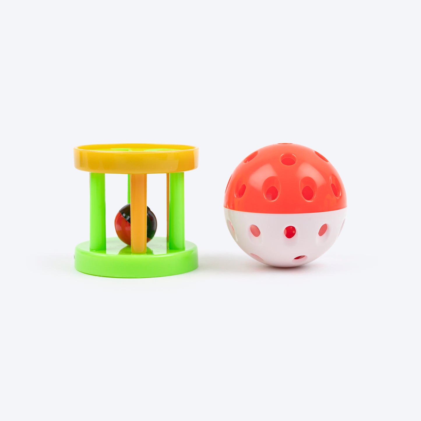 HUFT Rattle Frenzy Interactive Toy For Cat - Multicolor - Set Of 2 - Heads Up For Tails