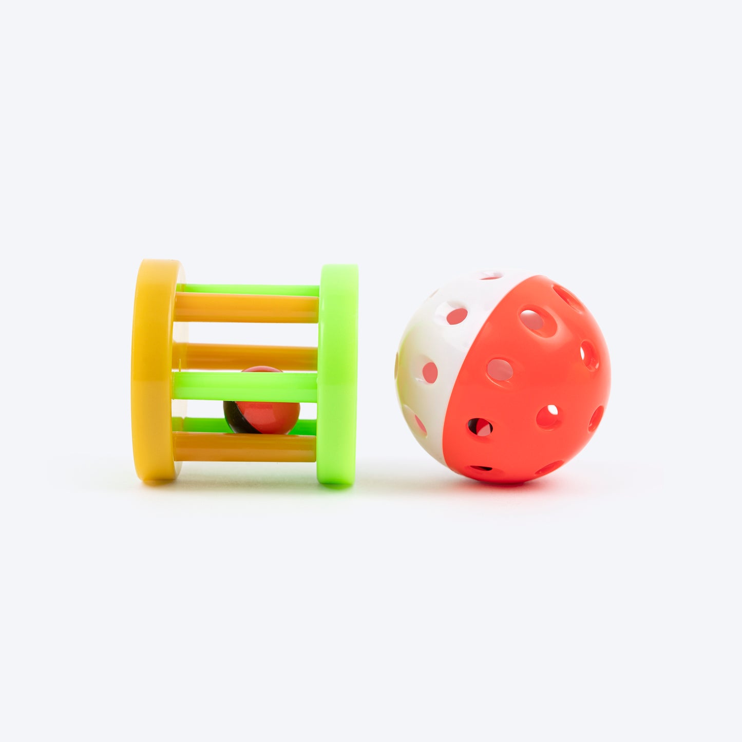 HUFT Rattle Frenzy Interactive Toy For Cat - Multicolor - Set Of 2 - Heads Up For Tails