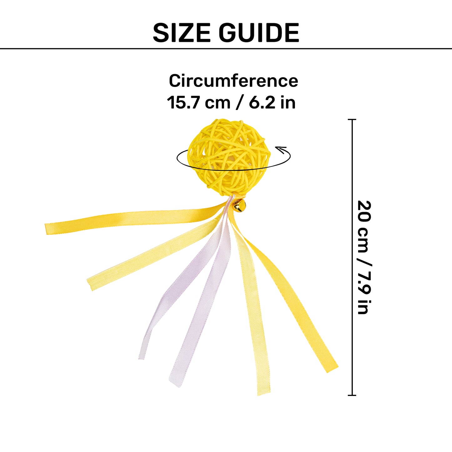 HUFT Mellow Yellow Interactive Toy For Cat - Yellow - Heads Up For Tails