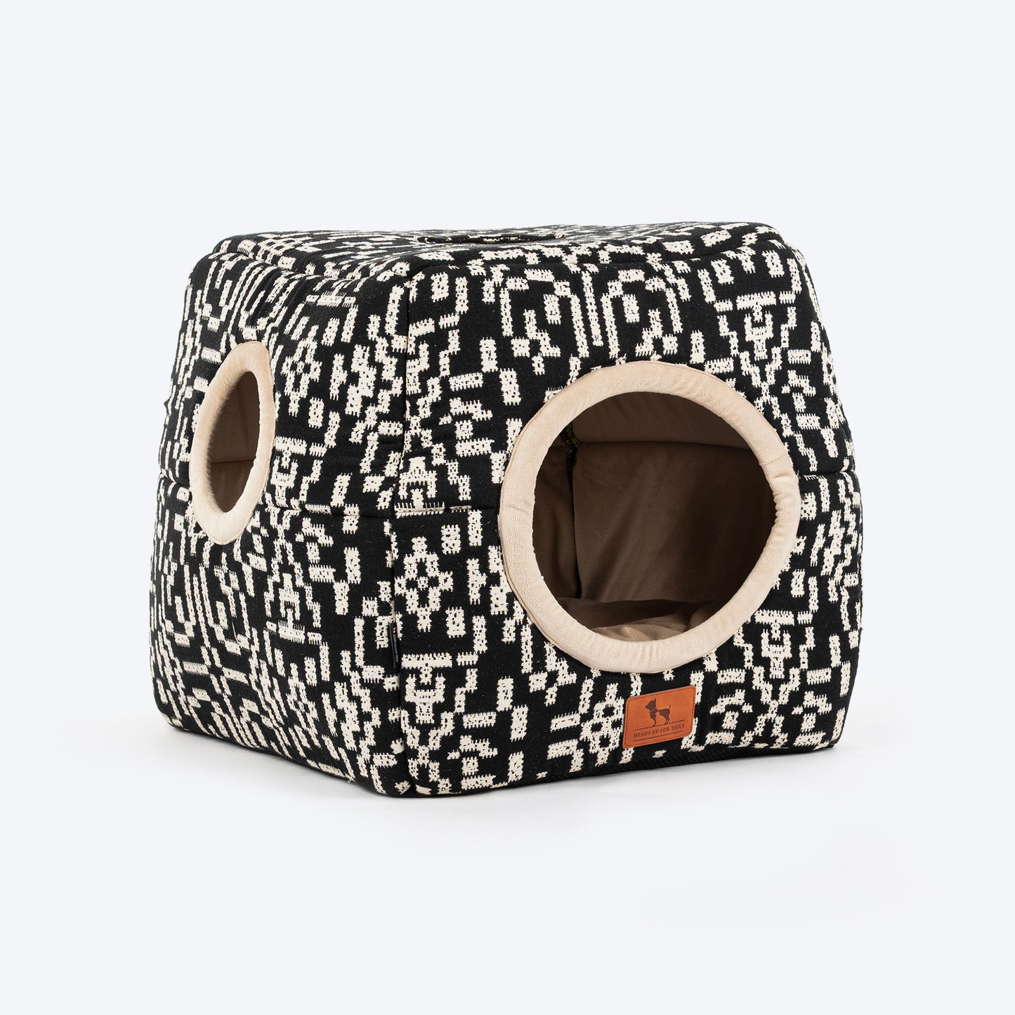 HUFT Furbulous Tent Bed For Cat - Black & White - Heads Up For Tails