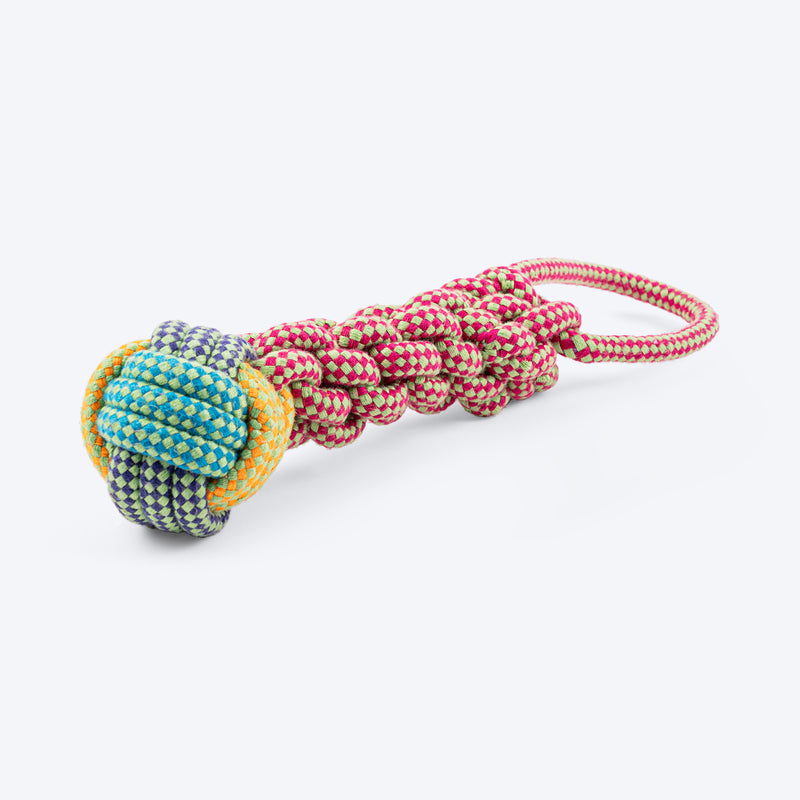 Dash Dog Knots of Fun Rope Toy For Dog - Yellow - Heads Up For Tails