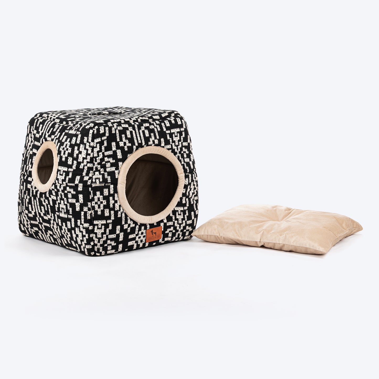 HUFT Furbulous Tent Bed For Cat - Black & White - Heads Up For Tails
