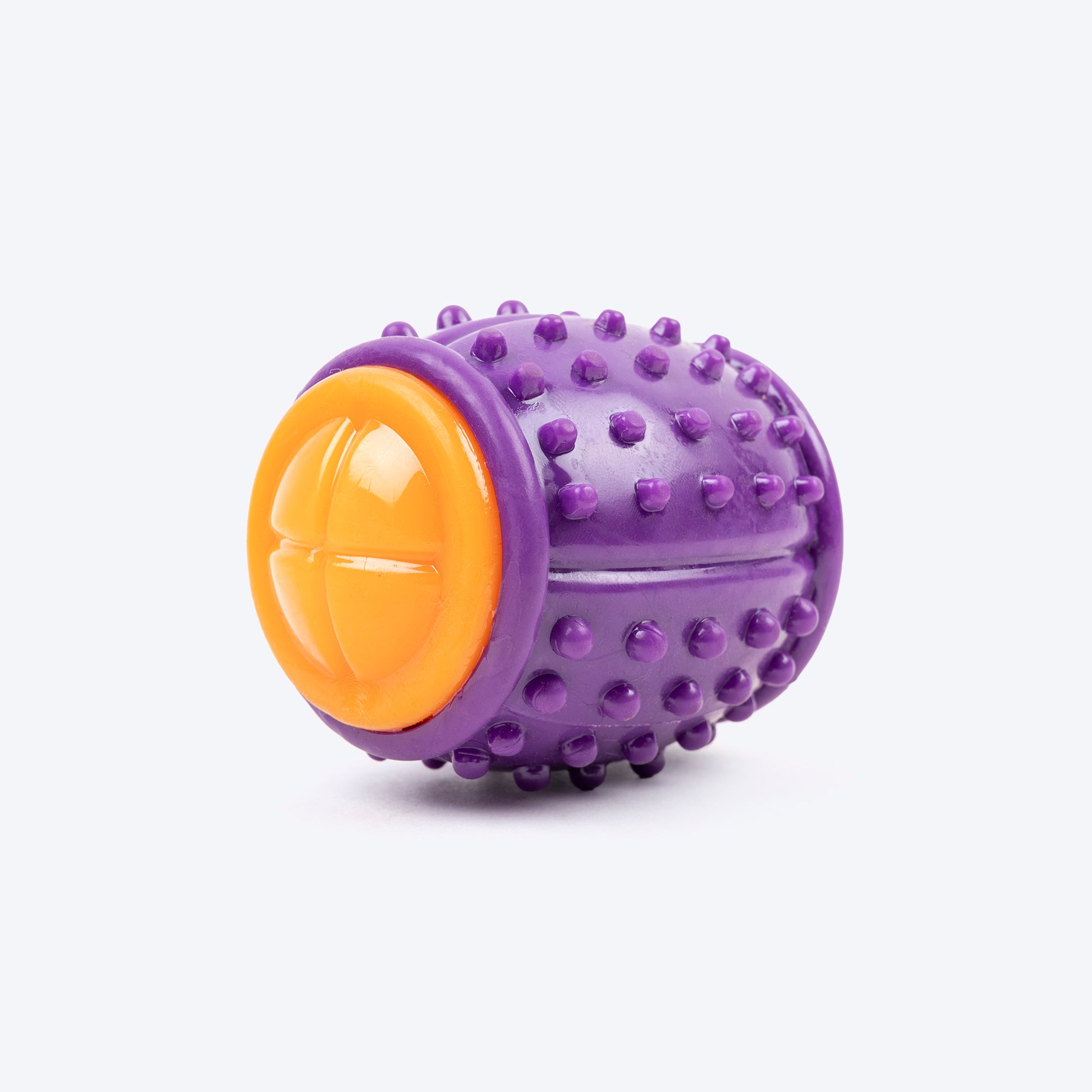 Dash Dog Spikey Sprinter Chew Toy For Dog - Purple & Orange - Heads Up For Tails