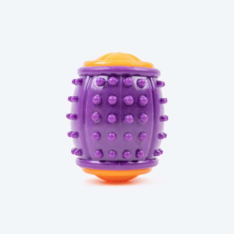 Dash Dog Spikey Sprinter Chew Toy For Dog - Purple & Orange - Heads Up For Tails