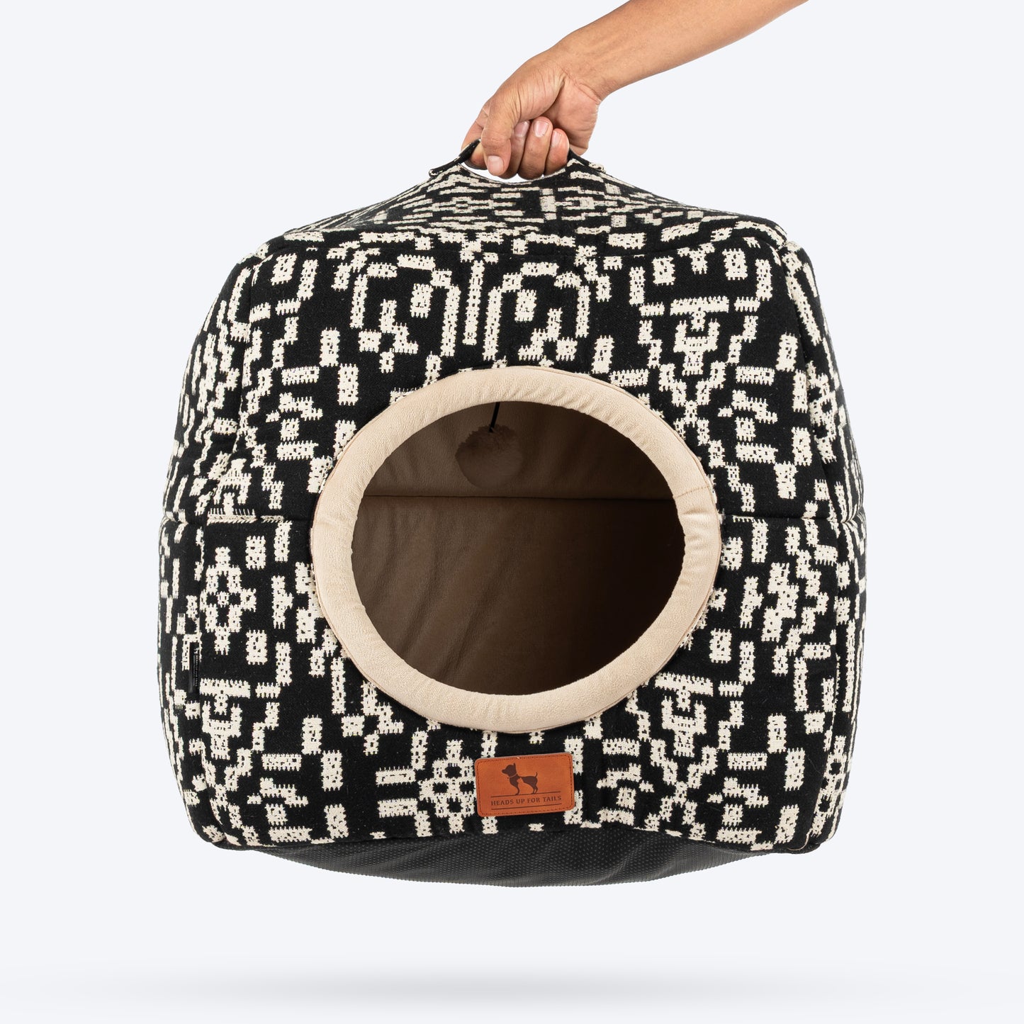 HUFT Furbulous Tent Bed For Cat - Black & White - Heads Up For Tails