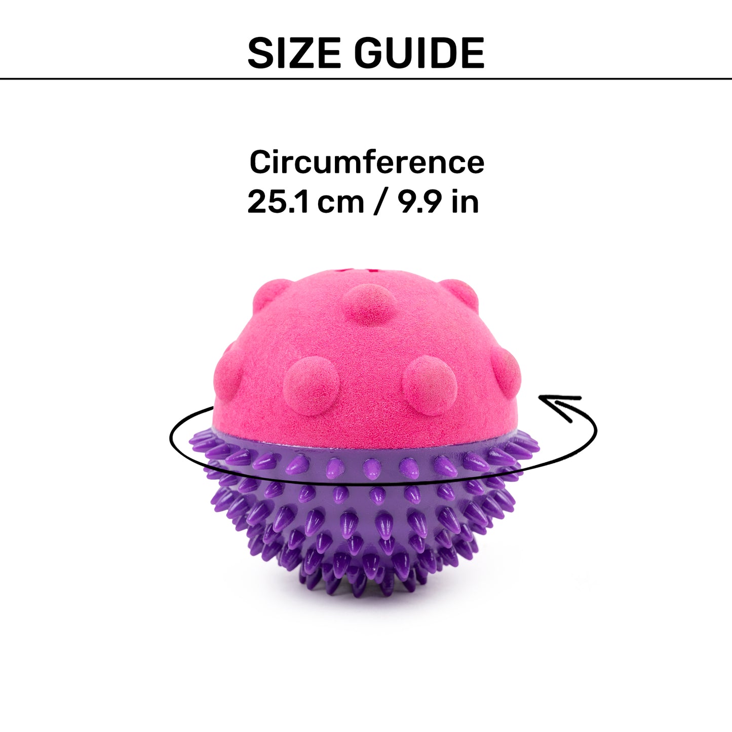 Dash Dog Spikey Snacker Chew Toy For Dog - Purple & Pink - Heads Up For Tails