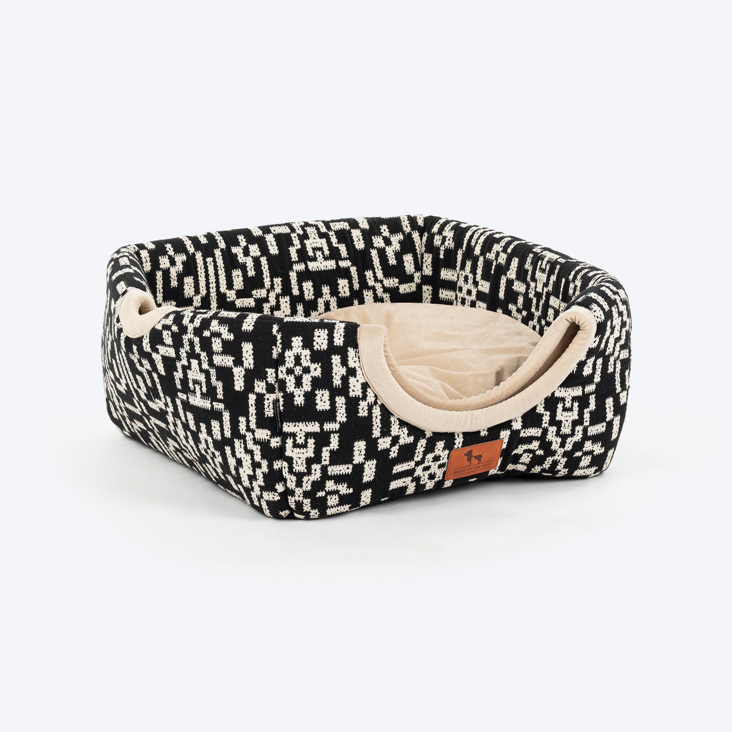 HUFT Furbulous Tent Bed For Cat - Black & White - Heads Up For Tails