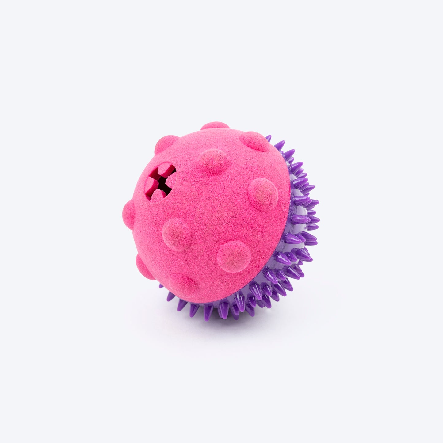 Dash Dog Spikey Snacker Chew Toy For Dog - Purple & Pink - Heads Up For Tails