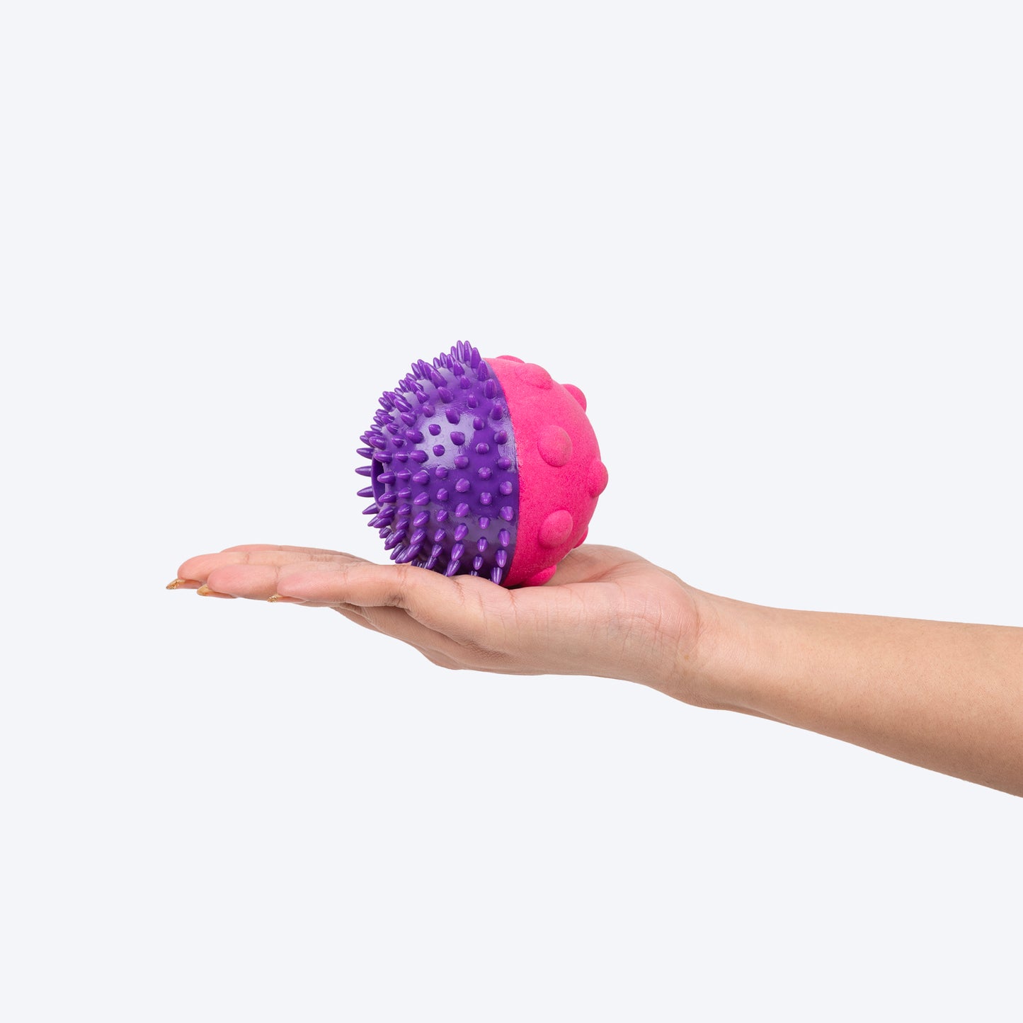 Dash Dog Spikey Snacker Chew Toy For Dog - Purple & Pink - Heads Up For Tails