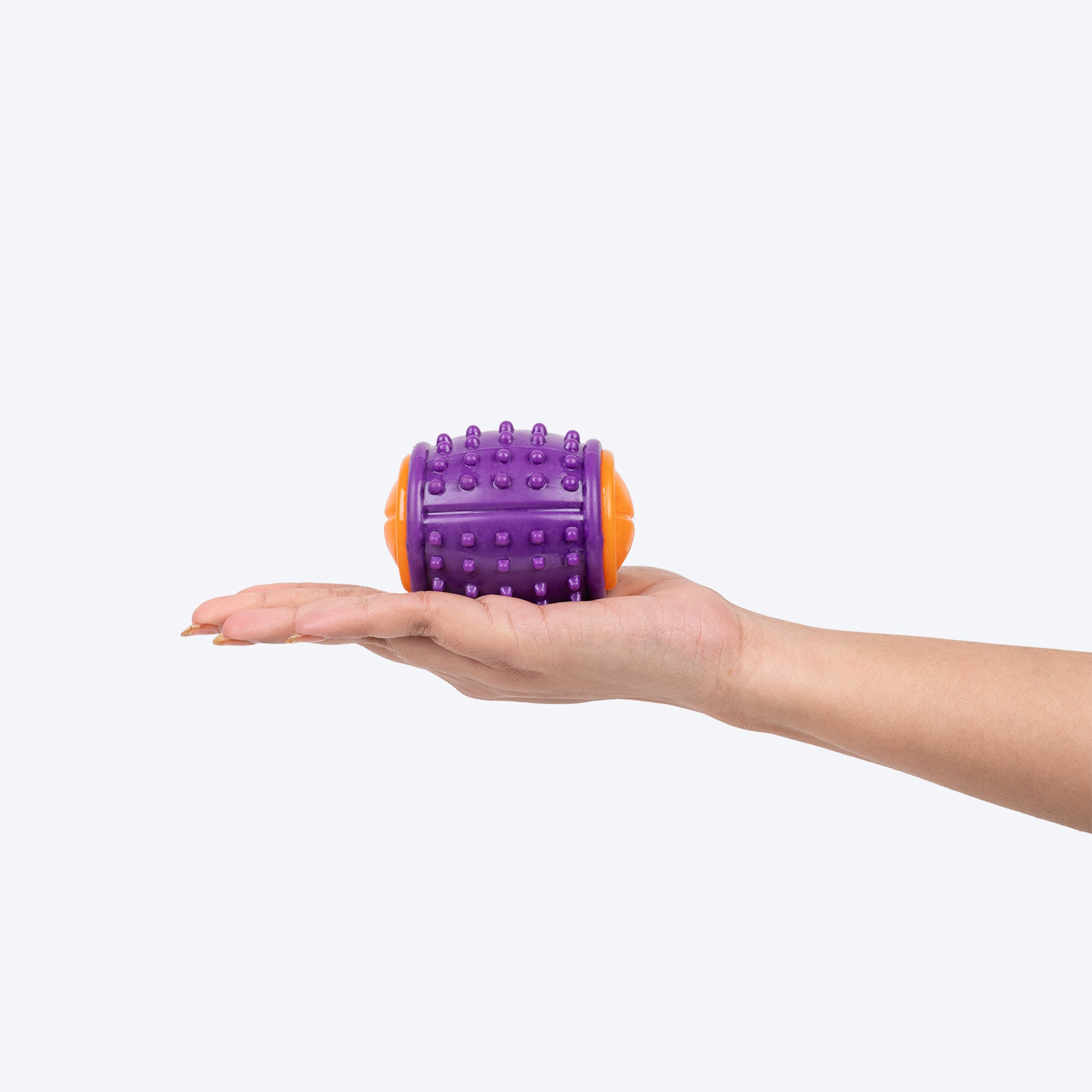 Dash Dog Spikey Sprinter Chew Toy For Dog - Purple & Orange - Heads Up For Tails