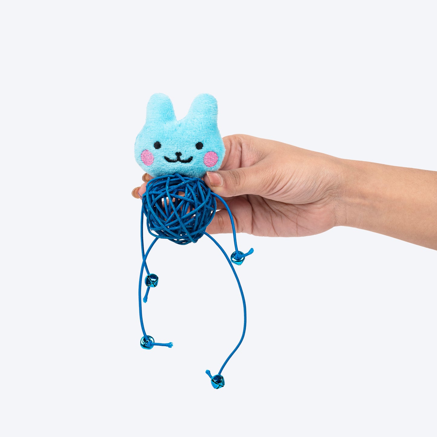 HUFT Furry Frenzy Interactive Toy For Cat - Blue - Set Of 3 - Heads Up For Tails