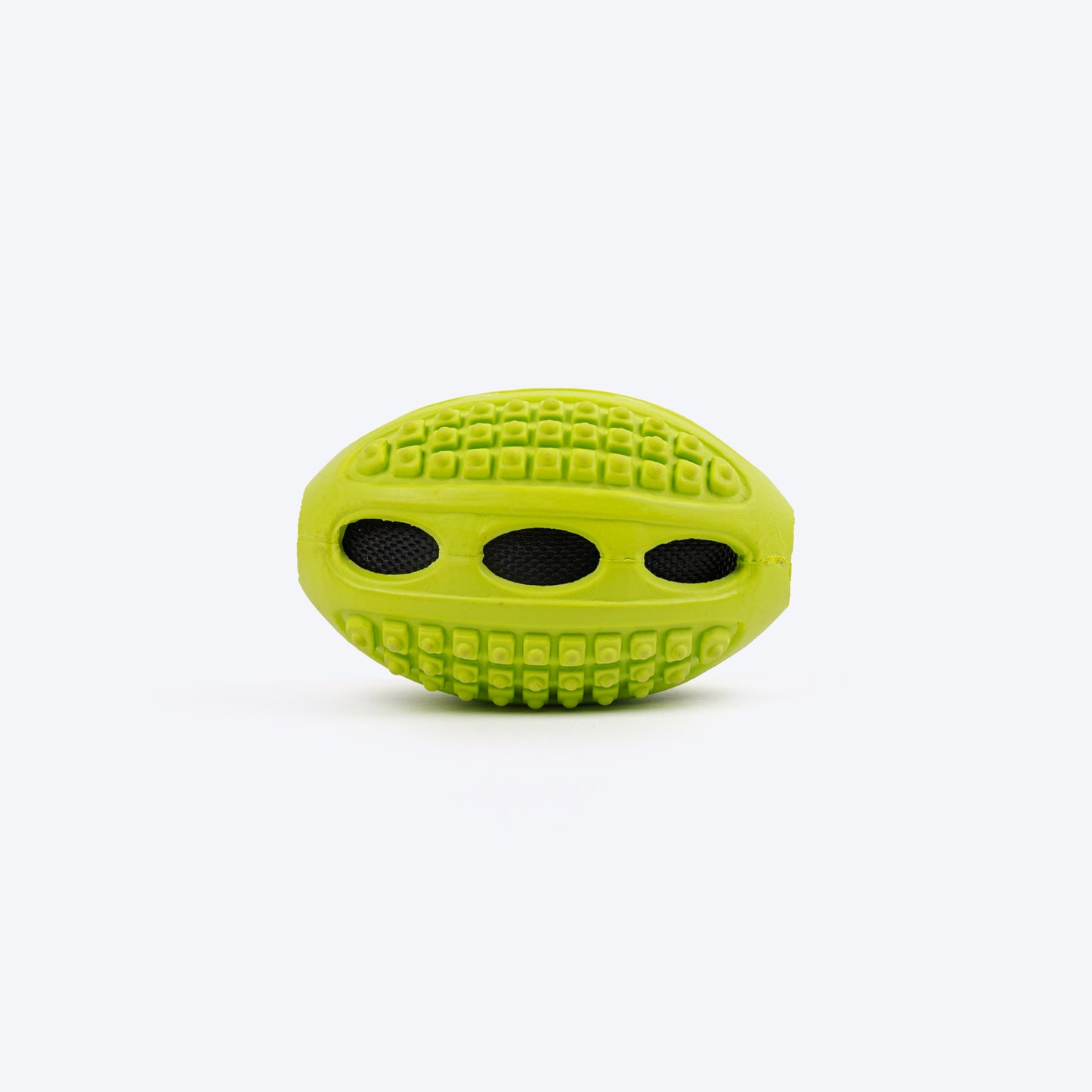 HUFT Crinkly Rugby Ball Chew Toy For Dog - Green - Heads Up For Tails
