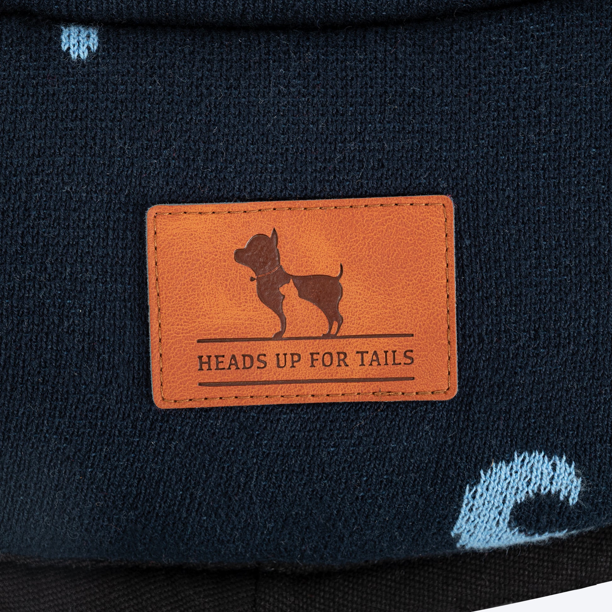 HUFT Shadow Tails Round Mat For Dog - Blue - Heads Up For Tails