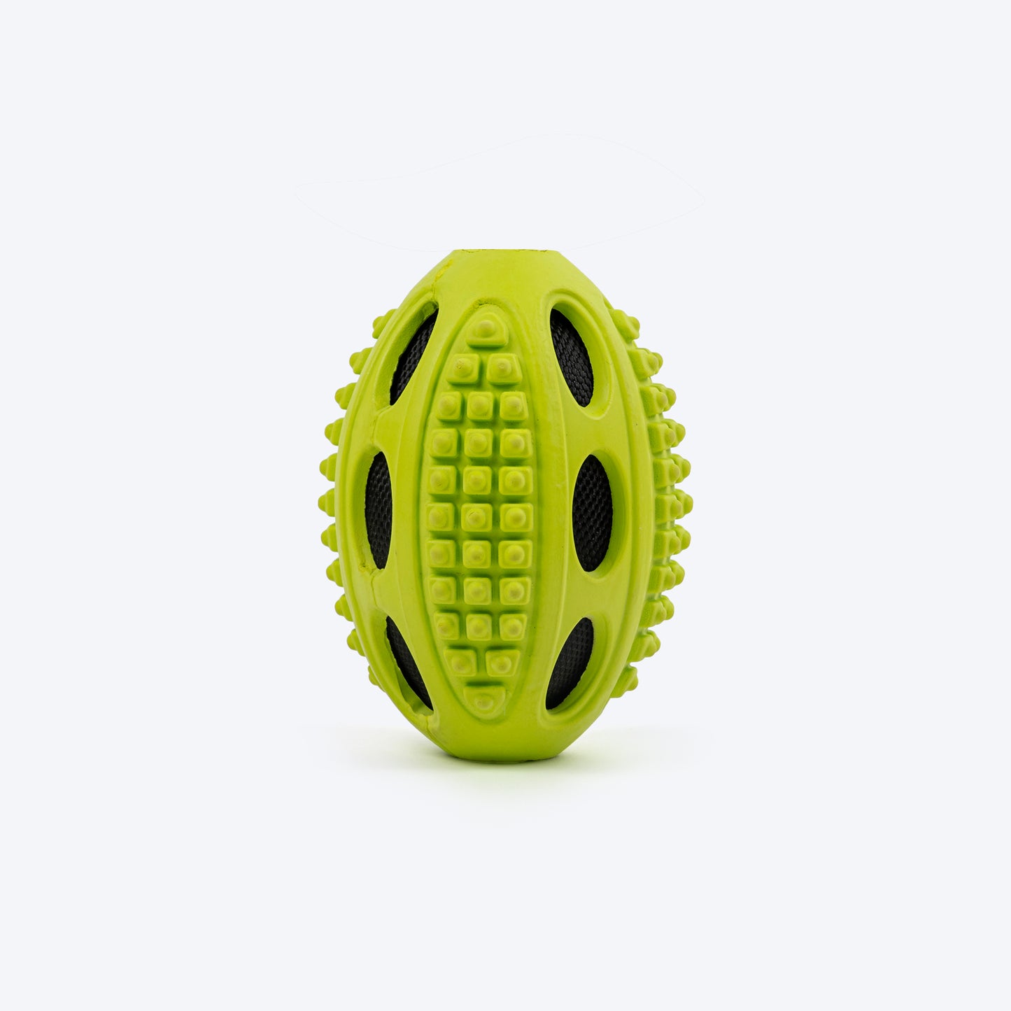 HUFT Crinkly Rugby Ball Chew Toy For Dog - Green - Heads Up For Tails