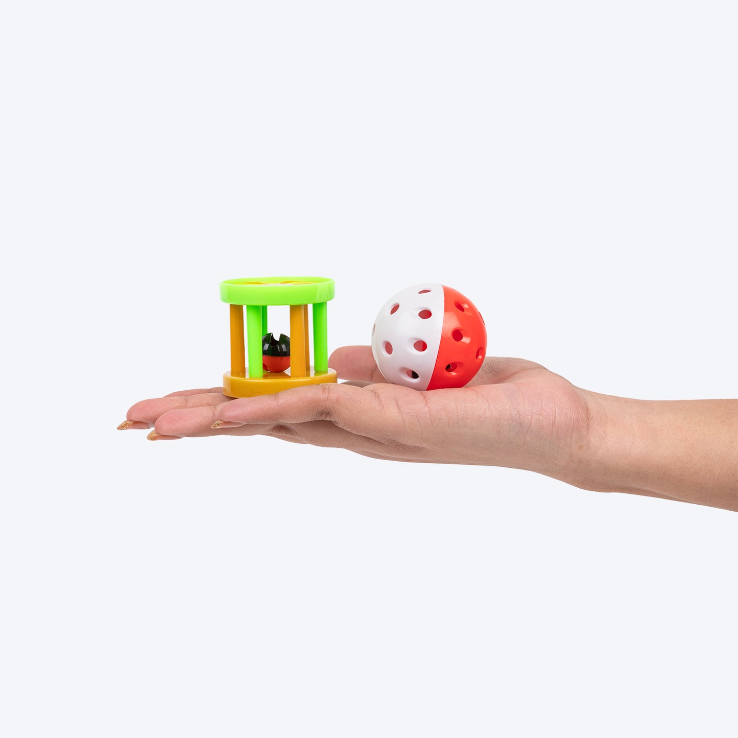 HUFT Rattle Frenzy Interactive Toy For Cat - Multicolor - Set Of 2 - Heads Up For Tails