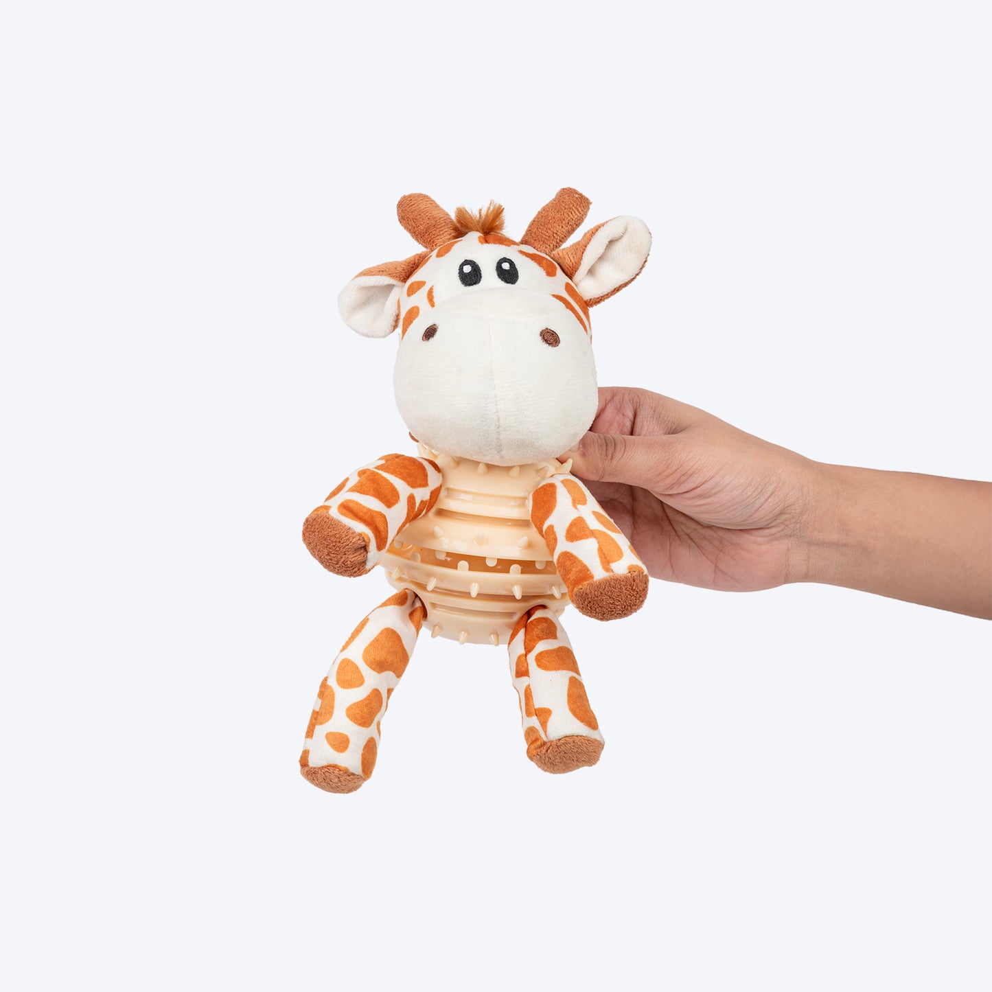 Dash Dog Giraffe Gary Chew Toy For Dog - Beige & Brown - Heads Up For Tails