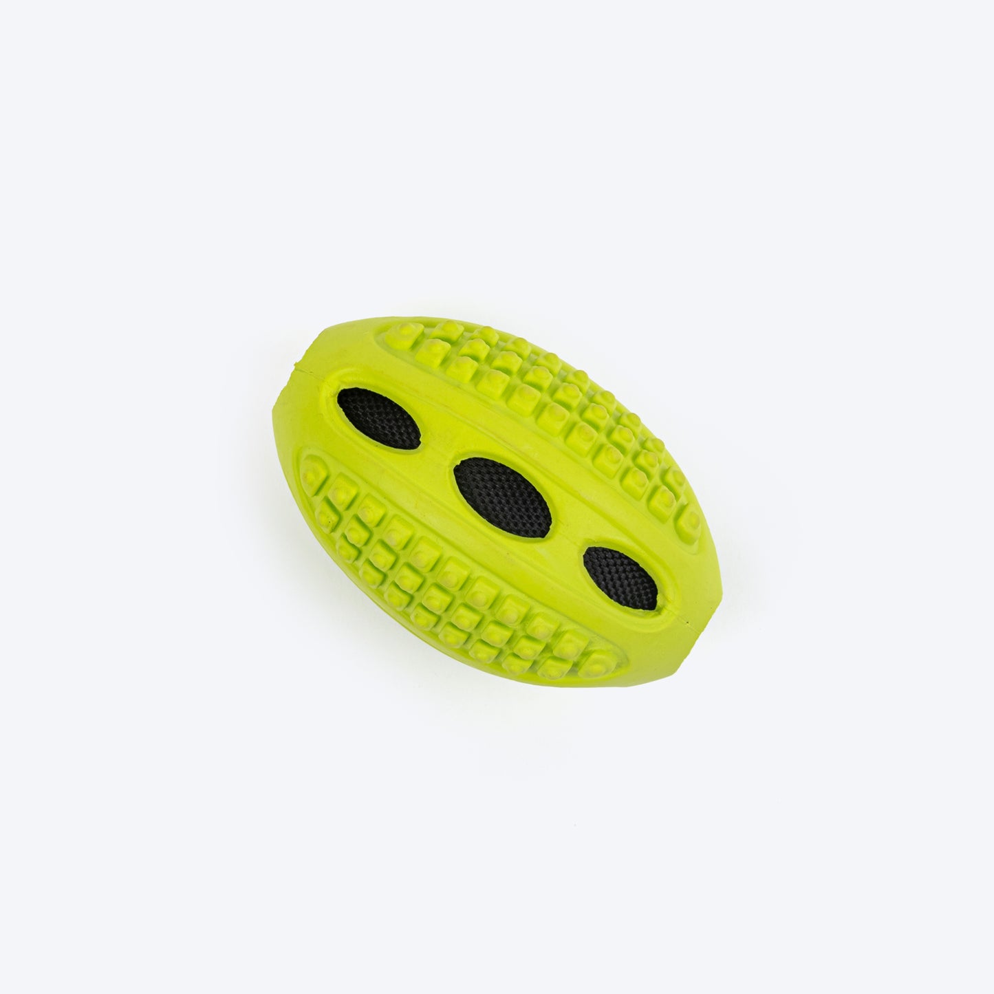 HUFT Crinkly Rugby Ball Chew Toy For Dog - Green - Heads Up For Tails