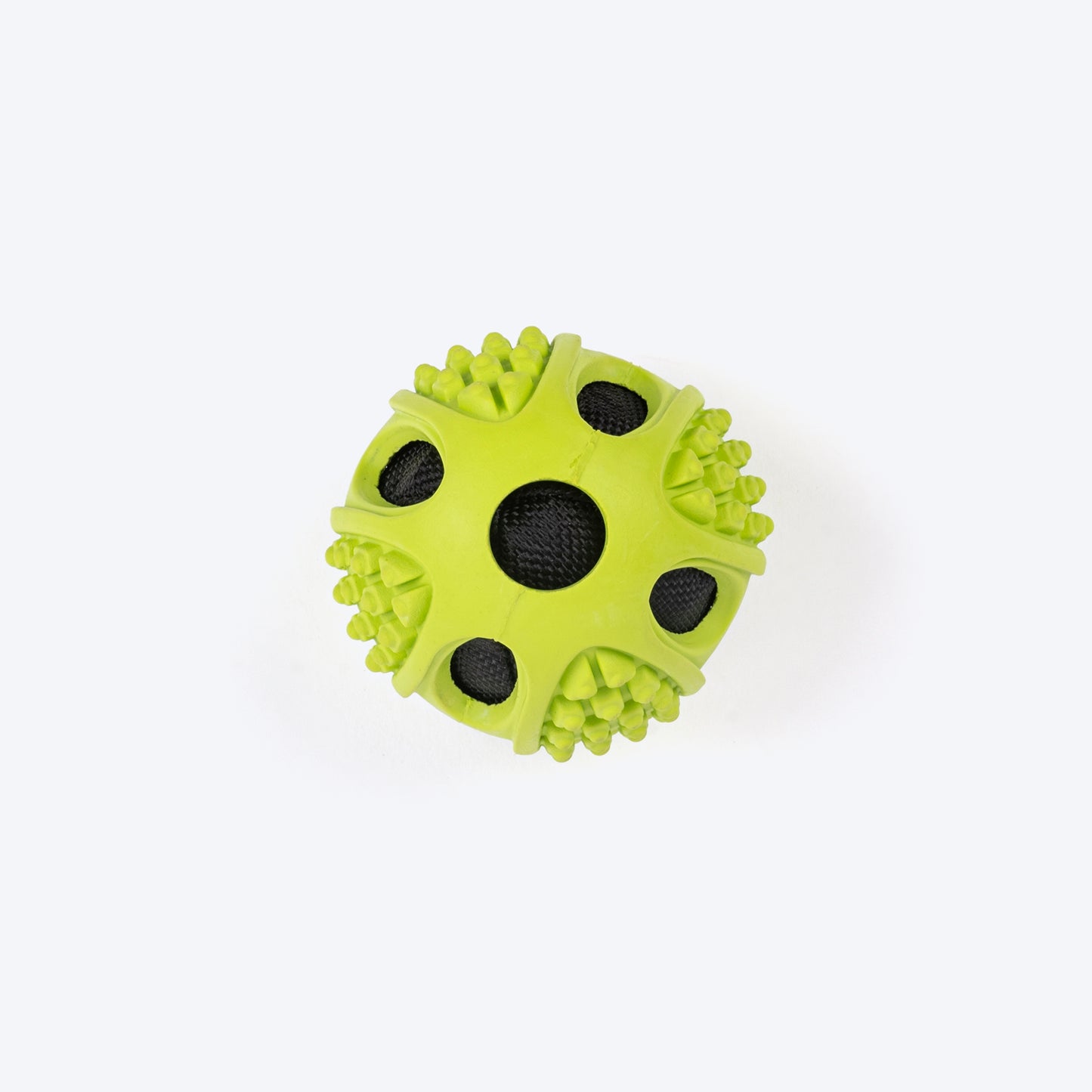 HUFT Crinkly Rubber Ball Chew Toy For Dog - Green - Heads Up For Tails