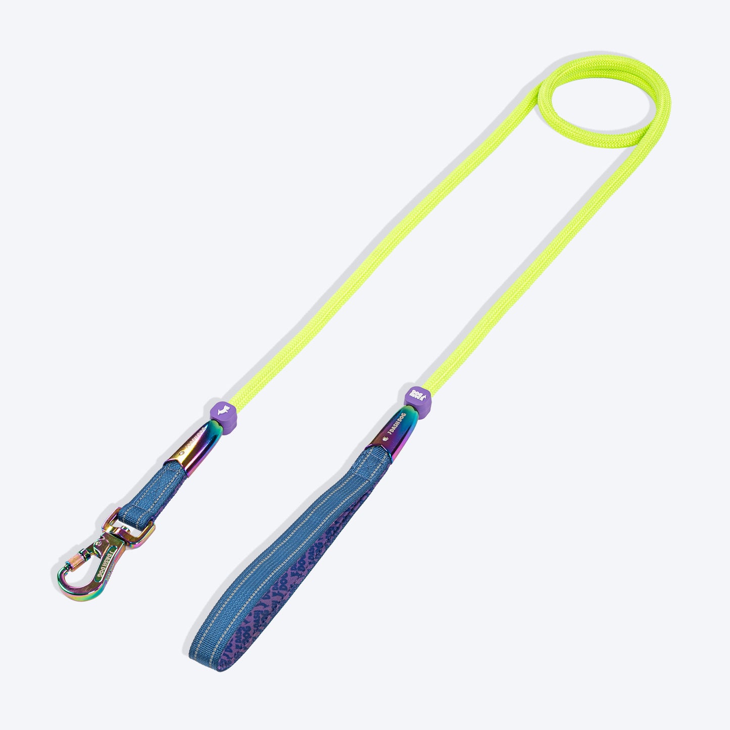 Dash Dog Powerpull Rope Leash For Dog - Neon Green - Heads Up For Tails