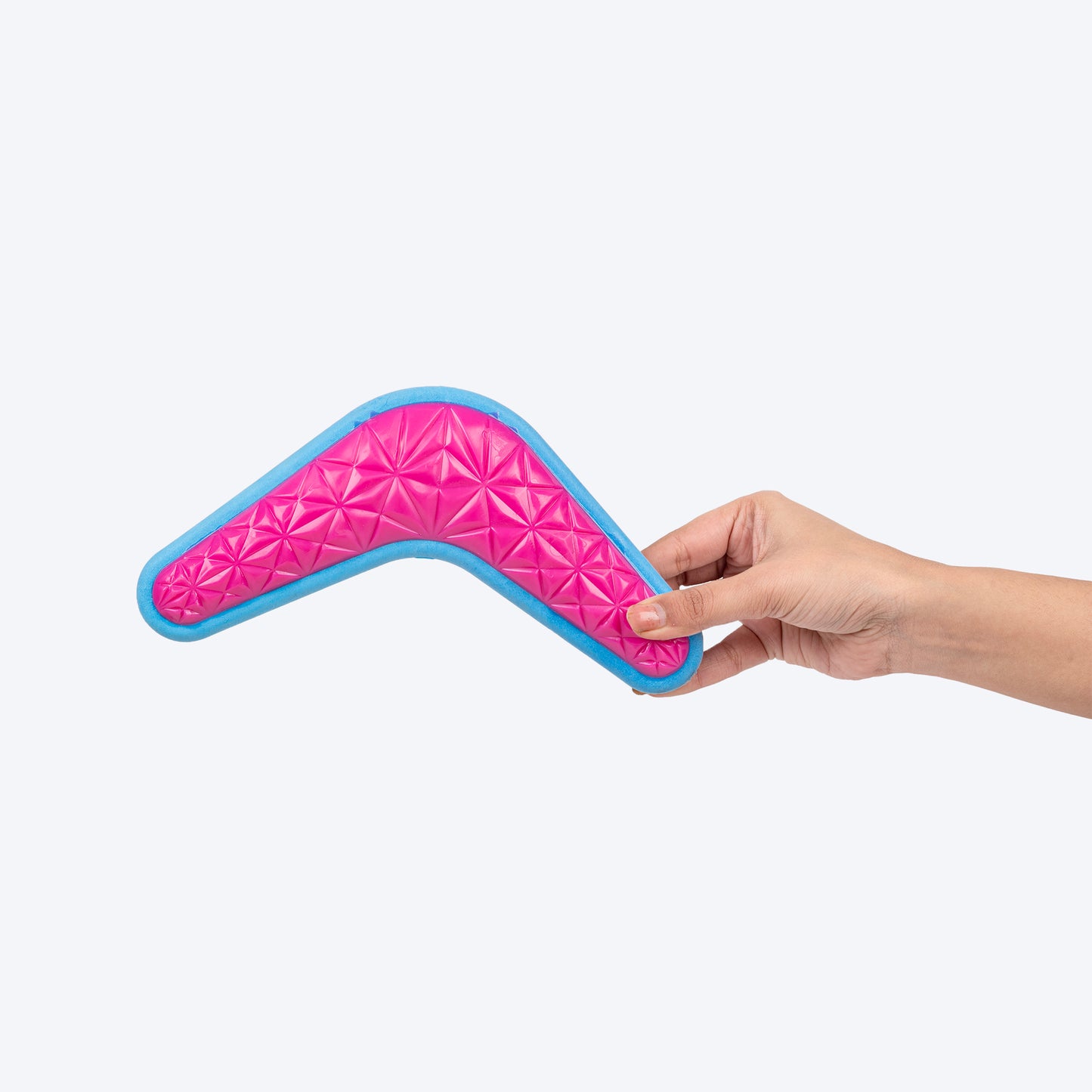 Dash Dog Back-Track Boomerang Chew Toy For Dog - Pink - Heads Up For Tails
