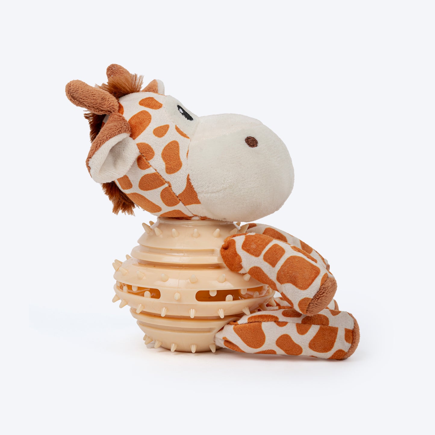 Dash Dog Giraffe Gary Chew Toy For Dog - Beige & Brown - Heads Up For Tails