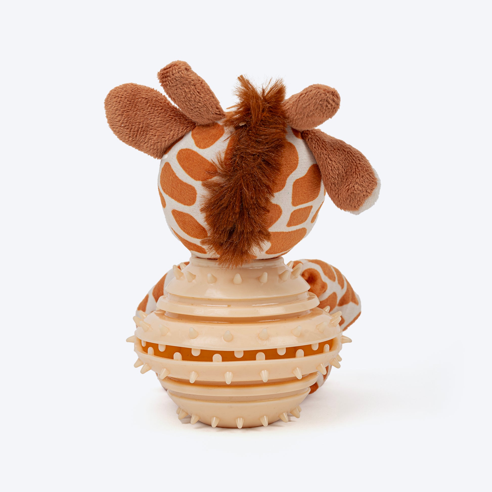 Dash Dog Giraffe Gary Chew Toy For Dog - Beige & Brown - Heads Up For Tails
