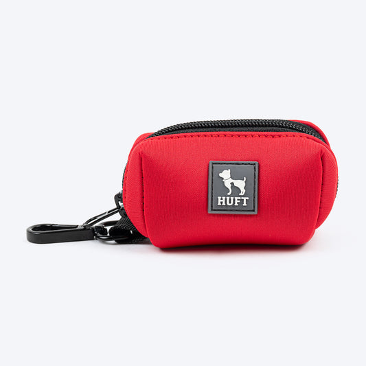 HUFT Waste Bag Dispenser For Dog & Cat - Red - Heads Up For Tails