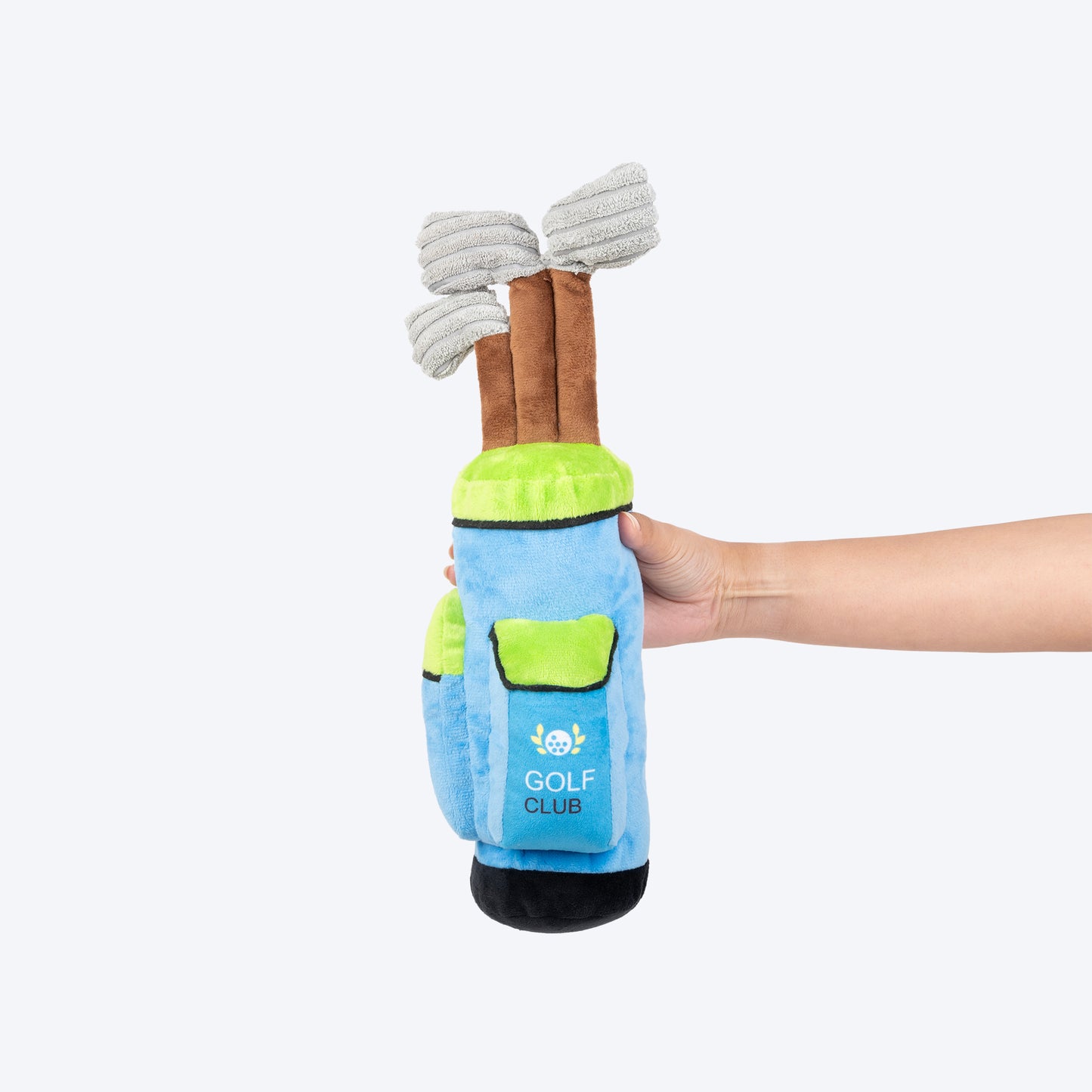 HUFT Go-Go-Golf Plush Dog Toy - Blue - Heads Up For Tails