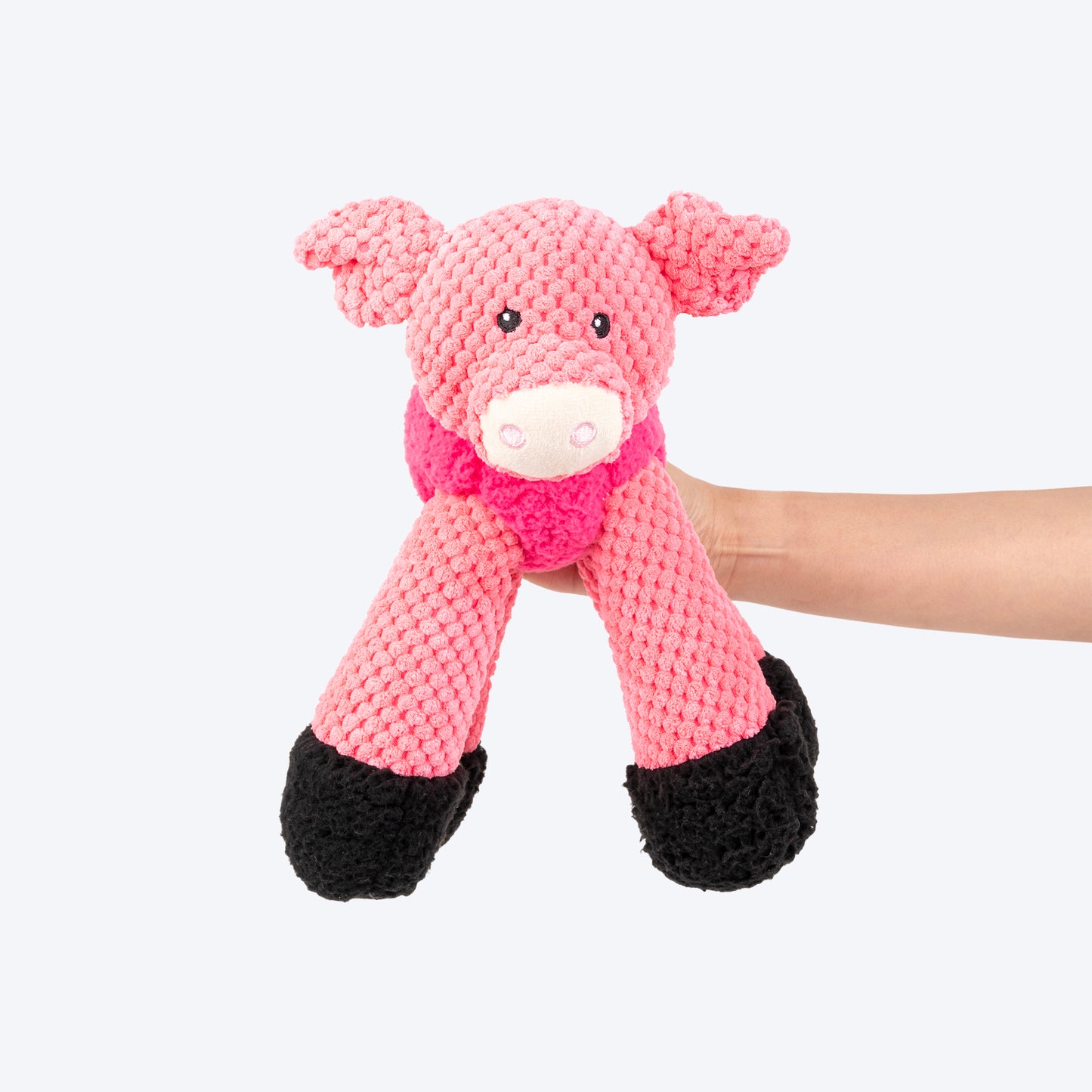 HUFT Piggy Long-Legs Plush Toy For Dog - Pink - Heads Up For Tails
