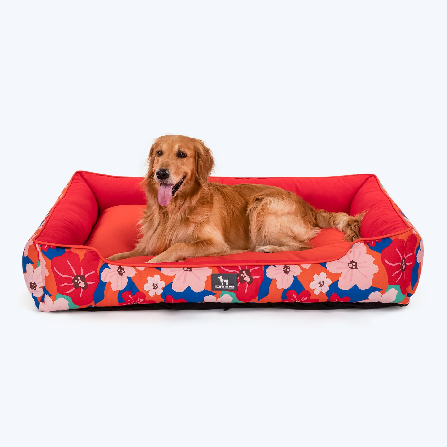 HUFT Petal Play Lounger Dog Bed - Orange - Heads Up For Tails