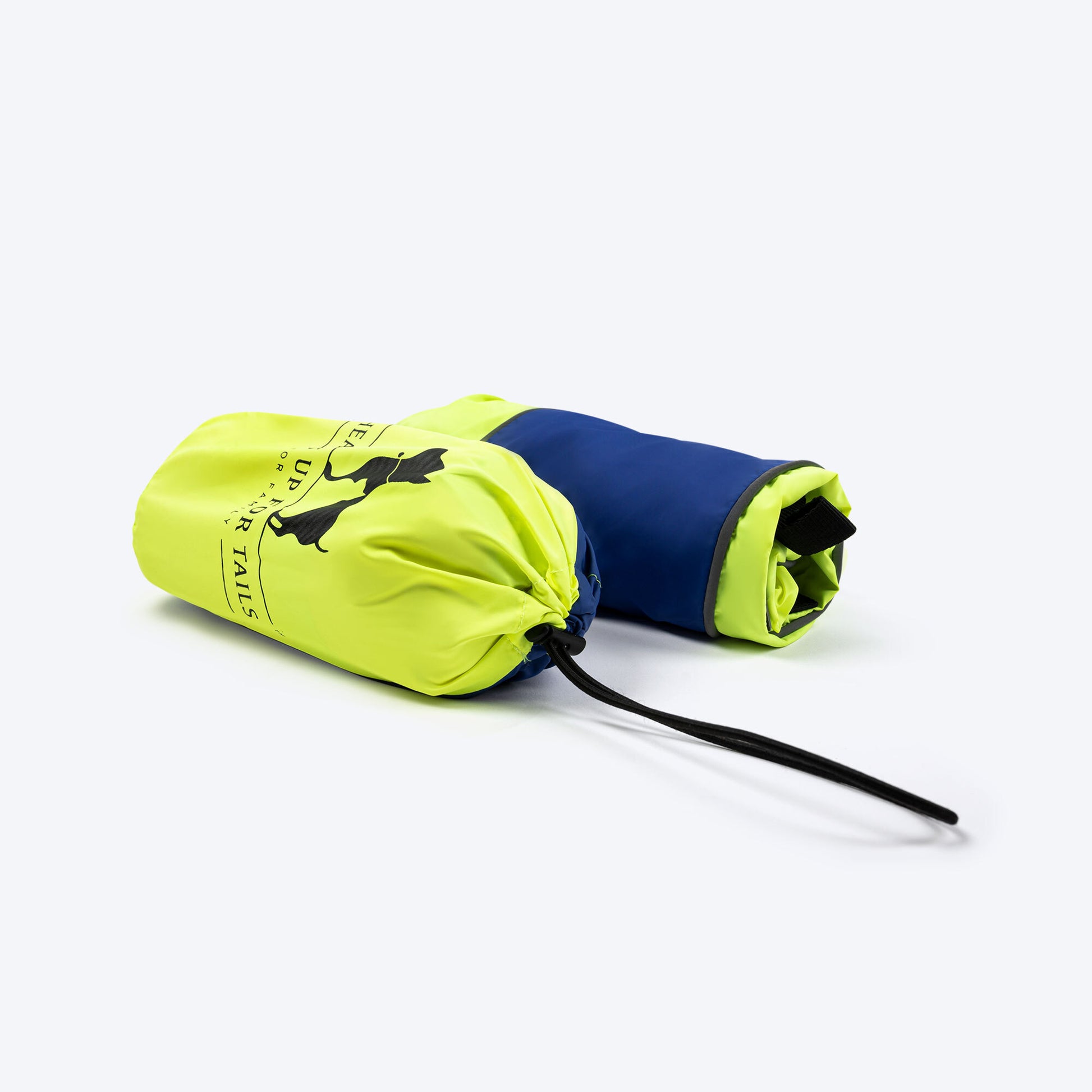HUFT Neon Shower Dog Raincoat - Neon Green & Deep Blue - Heads Up For Tails