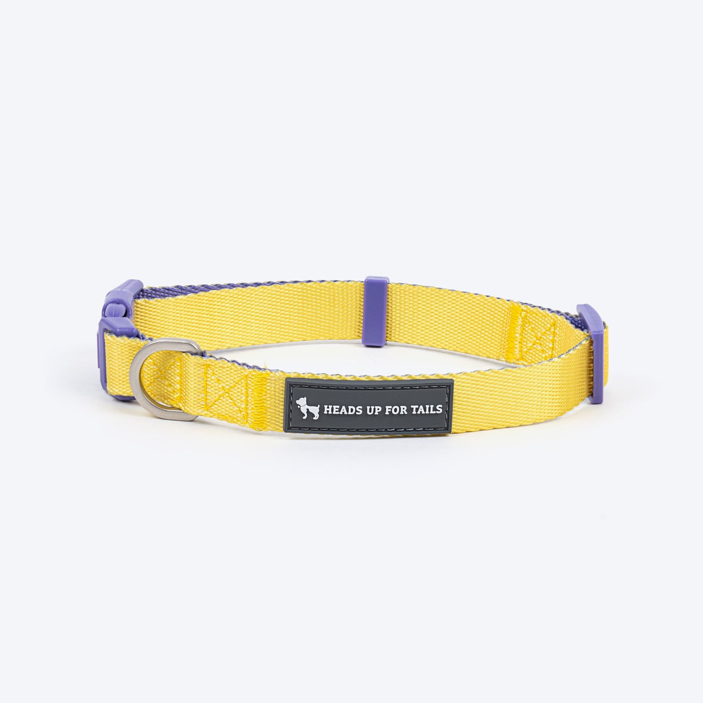 HUFT Dichromatic Collar For Dog - Yellow & Purple - Heads Up For Tails