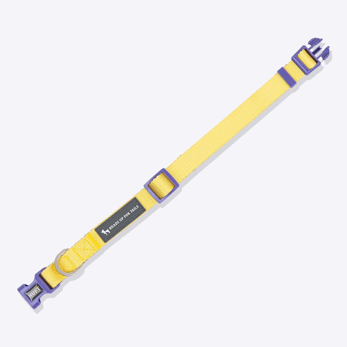 HUFT Dichromatic Collar For Dog - Yellow & Purple - Heads Up For Tails