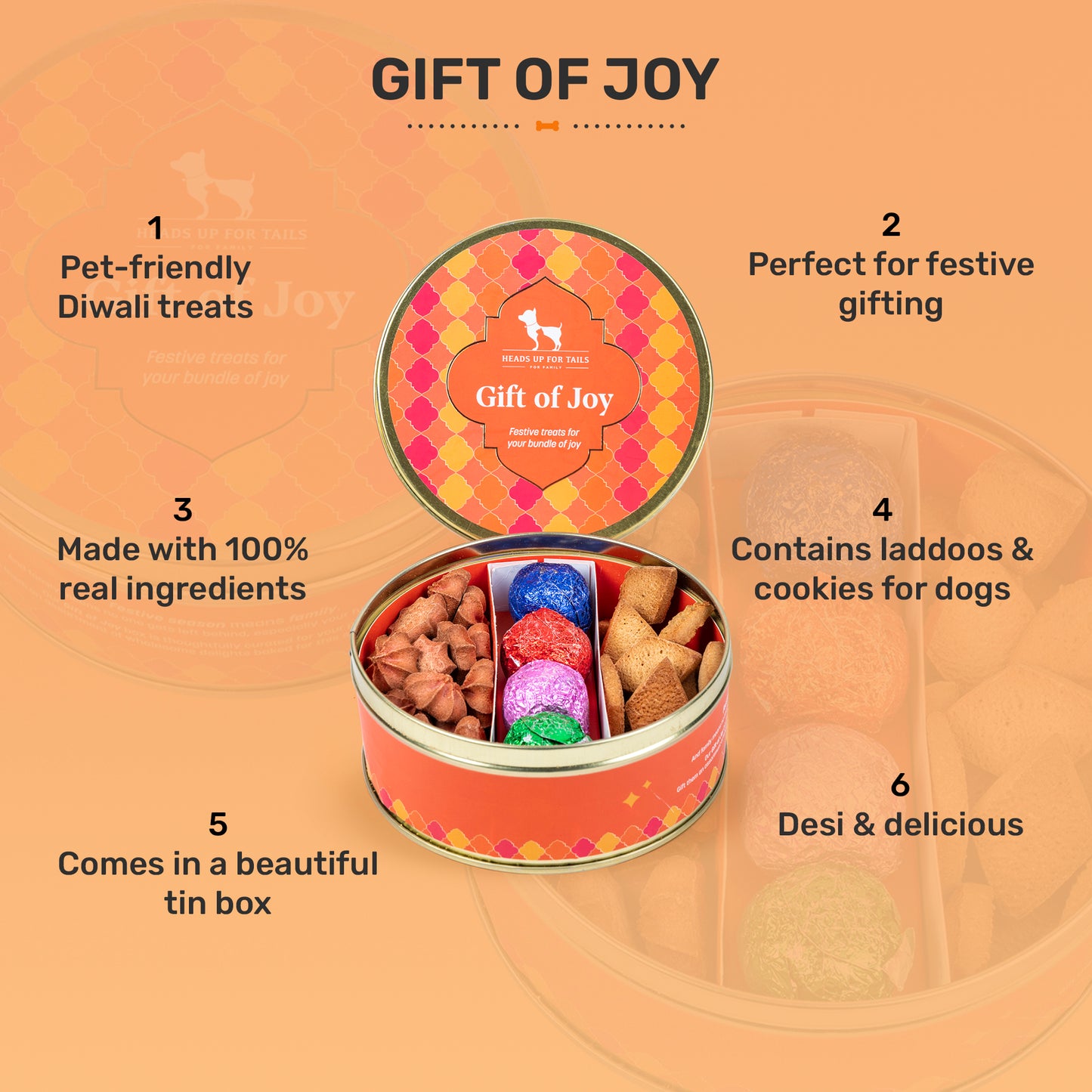 HUFT Diwali Gift of Joy Box For Dogs - Heads Up For Tails