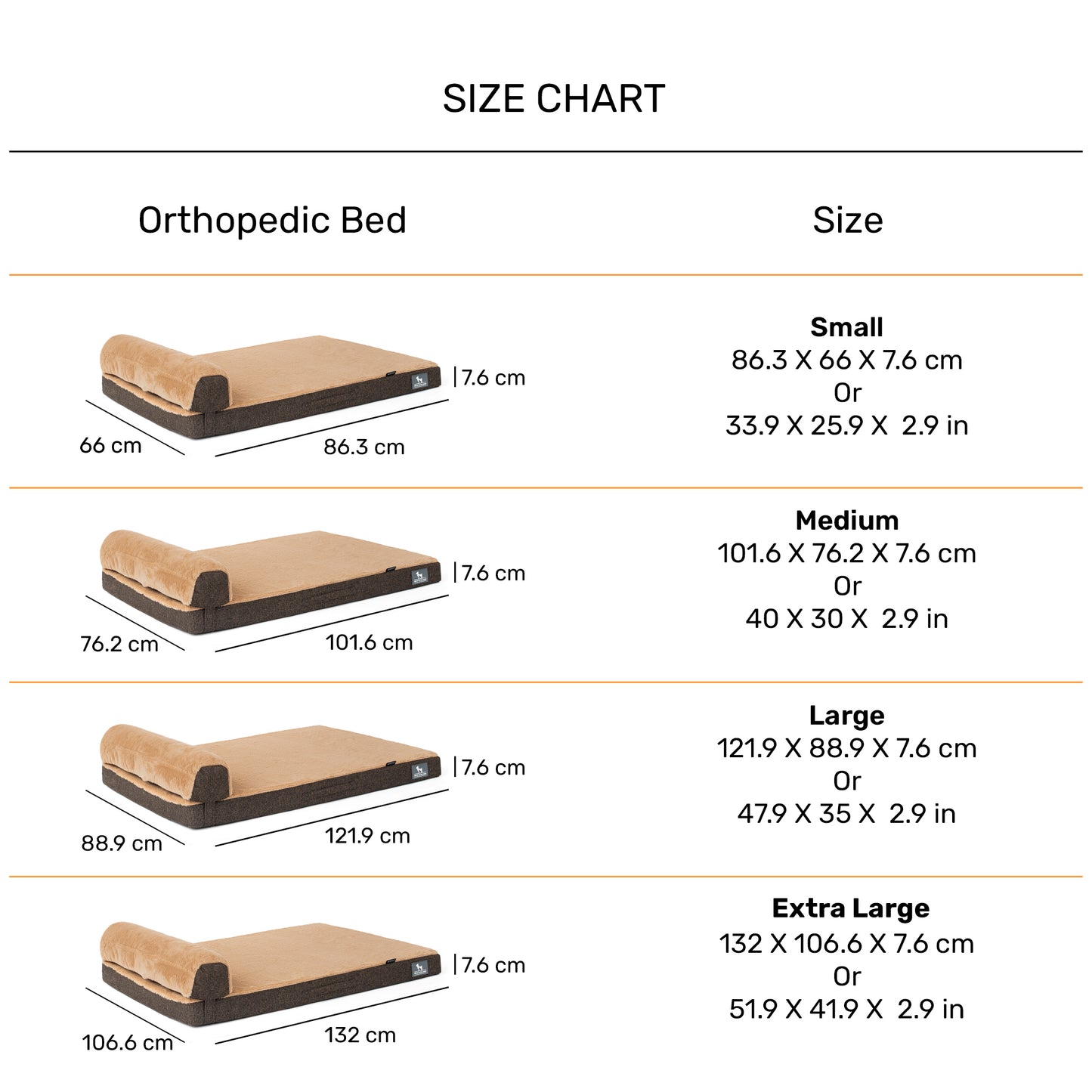 HUFT Furry Orthopedic Dog Bed - Brown (Made To Order) - Heads Up For Tails