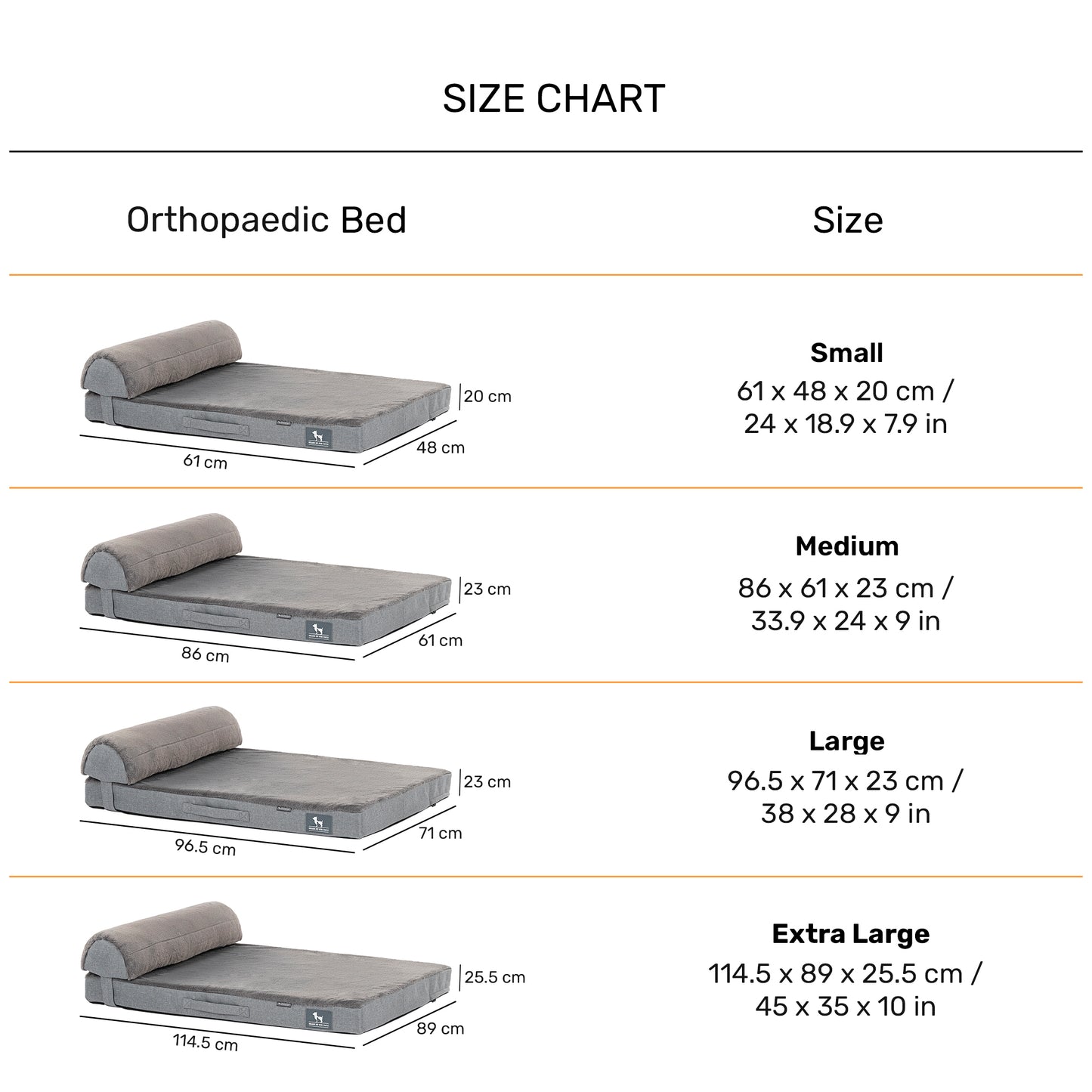 HUFT Made To Order Furry Orthopaedic Dog Bed - Dark Grey