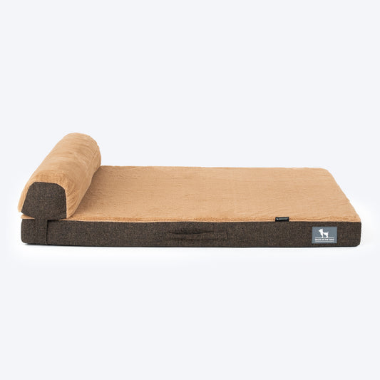 HUFT Furry Orthopedic Dog Bed - Brown (Made To Order) - Heads Up For Tails